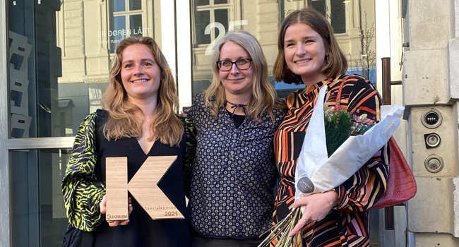 To studerende fra AAU har vundet pris for bedste kommunikationsspeciale i Danmark